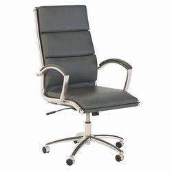 Cabot High Back Leather Executive Office Chair in Dark Gray - Bush Furniture CABCH1701DGL-Z