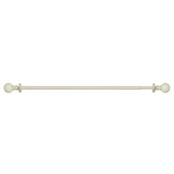 Innovative Decorative Room Darkening Wrap Around Rod & Finial 28-48 by Achim Home Décor in White