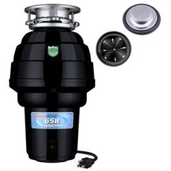 Waste Maid 1-1/4 HP Premium Garbage Disposal with Attached Power Cord - stainless steel - 1-1/4 hp