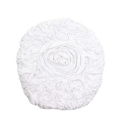 Bell Flower Bath Rug Collection by Home Weavers Inc in White (Size 18" X 18")