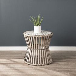 Melilani Round Outdoor Side Table by SEI Furniture in Gray