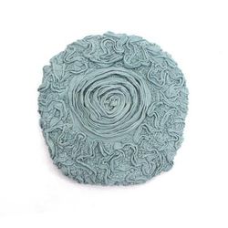 Bell Flower Bath Rug Collection by Home Weavers Inc in Blue (Size 18" X 18")