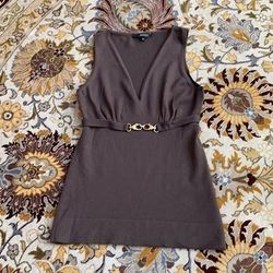 Gucci Tops | Beautiful Gucci Top With Buckle | Color: Brown | Size: Xs