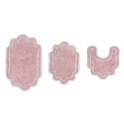Allure 3-Pc. Bath Rug Set by Home Weavers Inc in Pink