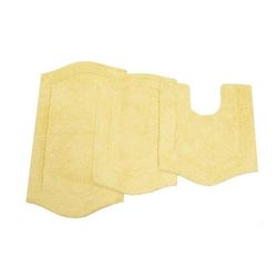 Waterford 3-Pc. Set Bath Rug Collection by Home Weavers Inc in Yellow