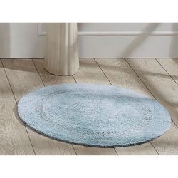 Lux Collections Bath Mat Rug 30" Round by Better Trends in Blue
