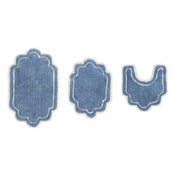 Allure 3-Pc. Bath Rug Set by Home Weavers Inc in Blue