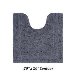 Lux Collections Bath Mat Rug 20" X 20" Contour by Better Trends in Gray