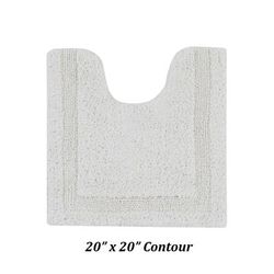 Lux Collections Bath Mat Rug 20" X 20" Contour by Better Trends in Ivory