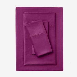 Bed Tite™ 500 Thread Count Sheet Set by BrylaneHome in Plum (Size QUEEN)