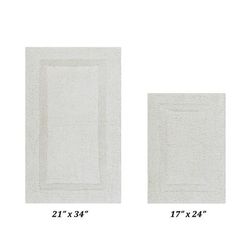 Lux Collectionis Bath Mat Rug 2 Piece Set (17" x 24" | 21" x 34") by Better Trends in Ivory