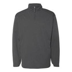 Badger Sport 1480 Adult 1/4-Zip Polyester Pullover Fleece Jacket in Graphite Grey size 3XL BG1480