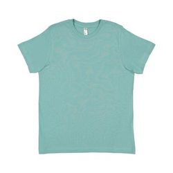 LAT 6101 Youth Fine Jersey T-Shirt in Saltwater size XL | Ringspun Cotton LA6101