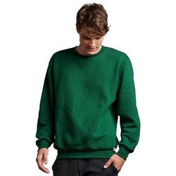 Russell Athletic 698HBM Dri-Power Crewneck Sweatshirt in Dark Green size 2XL | Cotton Polyester