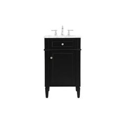 21 inch single bathroom vanity in black - Elegant Lighting VF12521BK