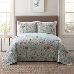 Style 212 Bedford Blue Quilt Set by Pem America in Blue Blush (Size FL/QUE)