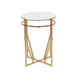 Juniper + Ivory Grayson Lane 21 In. x 16 In. Contemporary Accent Table Gold Iron - 72634