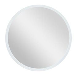 Juniper + Ivory 42 In. x 42 In. Contemporary Round Wall Mirror White Wood - 98582