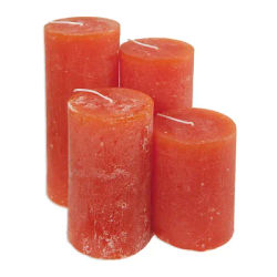 Bougies rustiques, orange
