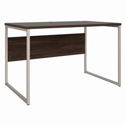 Bush Business Furniture Hybrid 48W x 30D Computer Table Desk with Metal Legs in Black Walnut - Bush Business Furniture HYD248BW