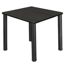 "Kee 30" Square Breakroom Table- Ash Grey/ Black - Regency TB3030AGBPBK"