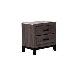 Laura Foil Grey Nightstand - Global Furniture USA LAURA-FOIL GREY/MARBLE-NS