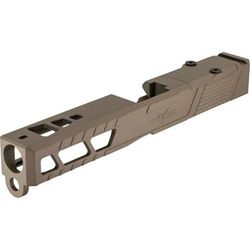 TRYBE Defense Pistol Slide Glock 17 Gen 3 RMR Cut Version 2 FDE Cerakote SLDG17G3RMRV2-FDE