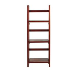 3-Shelf Folding Bookcase 14" Wide-Mahogany by Casual Home in Mahogany