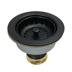 Kingston Brass K112MB Tacoma Snap-N-Tite Sink Basket Strainer, Matte Black - Kingston Brass K112MB