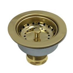 Kingston Brass K112PB Tacoma Snap-N-Tite Sink Basket Strainer, Polished Brass - Kingston Brass K112PB