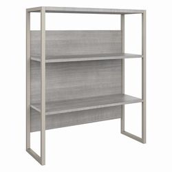 Bush Business Furniture Hybrid 36W Bookcase Hutch in Platinum Gray - Bush Business Furniture HYH236PG