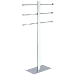 Kingston Brass CCS6021 Freestanding Stainless Steel Towel Holder with Rectangular Base, Polished Chrome - Kingston Brass CCS6021