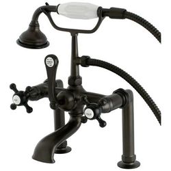 Aqua Vintage AE103T5BX English Country Deck Mount Clawfoot Tub Faucet, Oil Rubbed Bronze - Kingston Brass AE103T5BX