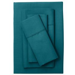 500 Thread Count 4-Piece Sheet Set by BrylaneHome in Peacock (Size QUEEN)