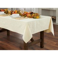 Damask 60" x 104" Tablecloth by BrylaneHome in Ivory