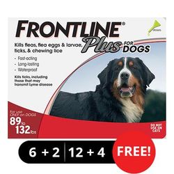 Frontline Plus For Extra Large Dogs Over 89 Lbs (Red) 6 Doses