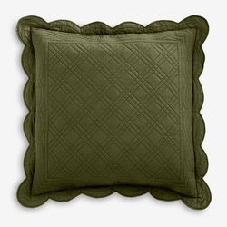 Florence Euro Sham by BrylaneHome in Green (Size EURO)