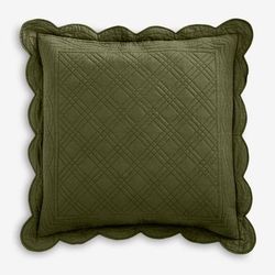 Florence Euro Sham by BrylaneHome in Green (Size EURO)