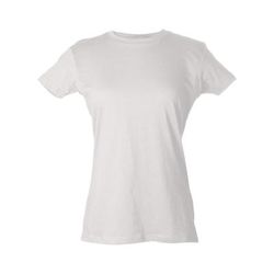 Tultex 0213TC Women's Fine Jersey Top in White size XS | Cotton 213