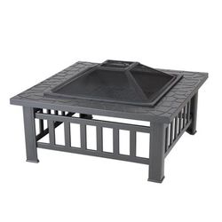 Stonemont Square Fire Pit by Fire Sense in Black
