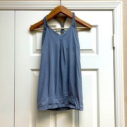 Lululemon Athletica Tops | Lululemon Size 4 Blue Tank With A Built-In Bra. | Color: Blue | Size: 4