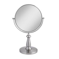 Two-Sided Vanity Swivel Mirror 8X/1X by Zadro Products Inc. in Nickel