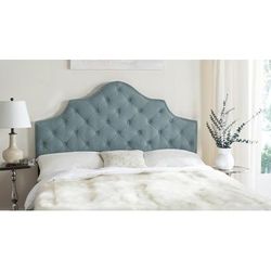 AREBELLE SKY BLUE TUFTED HEADBOARD SILVER NAIL HEAD (KING) - Safavieh MCR4037B