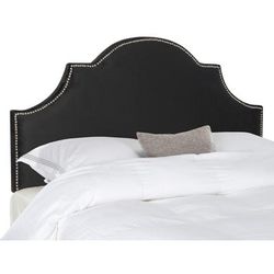 HALLMAR BLACK VELVET HEADBOARD SILVER NAIL HEAD (KING) - Safavieh MCR4027J