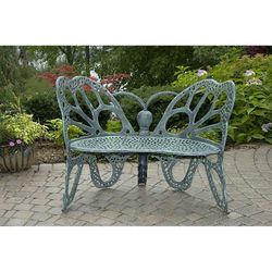 Butterfly Bench White by Flowerhouse in White