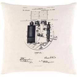 Bermagui 18" Square Cottage Cotton Black/Ivory Throw Pillow - Boutique Rugs