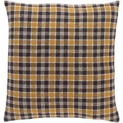 Llanfachreth 18" Square Cottage Black/Beige Throw Pillow - Boutique Rugs