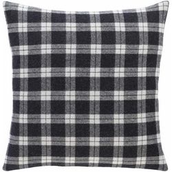 Negreet 22" Square Cottage Black/Silver Gray Throw Pillow - Boutique Rugs