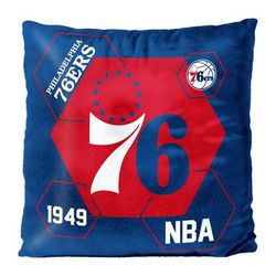 76ers Velvet Reverse Pillow by NBA in Multi