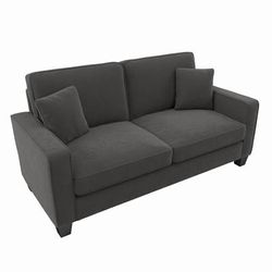 Bush Furniture Stockton 73W Sofa in Charcoal Gray Herringbone - Bush Business Furniture SNJ73SCGH-03K